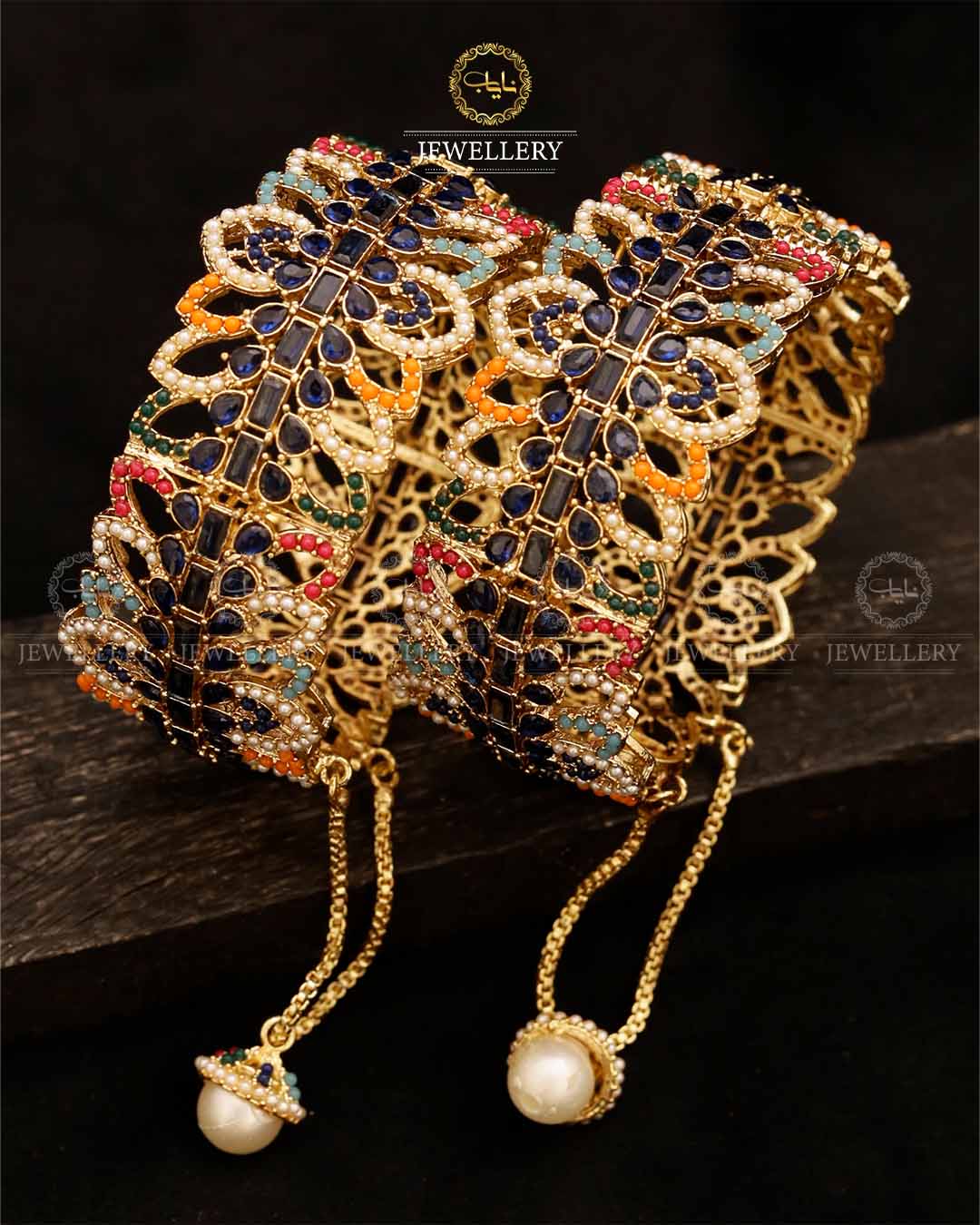 Laiba Noratan Openable Bangles (pair)-2708 Nayab Jewellery
