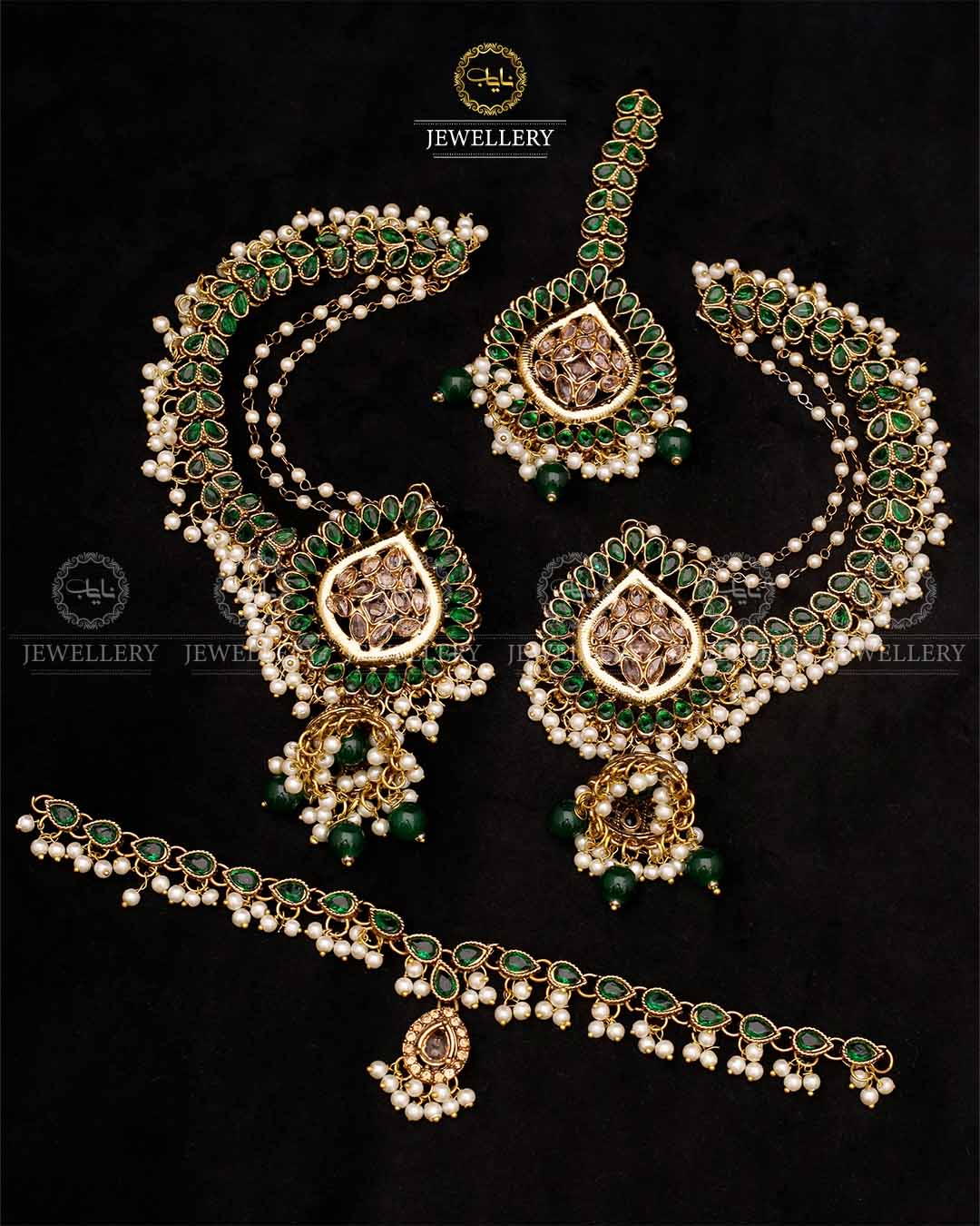Antique Chokar with Sahara Jhumka Tika -2612 Nayab Jewellery