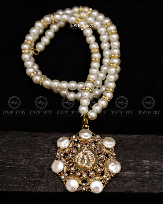Mother Pearl Calligraphy Allah Pendant-2710 Nayab Jewellery