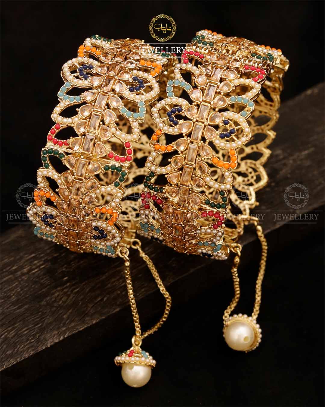 Laiba Noratan Openable Bangles (pair)-2708 Nayab Jewellery