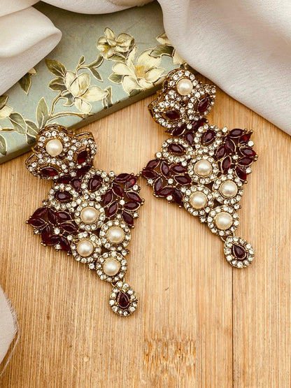 Turkish Earrings-2454-Golden Nayab Jewellery