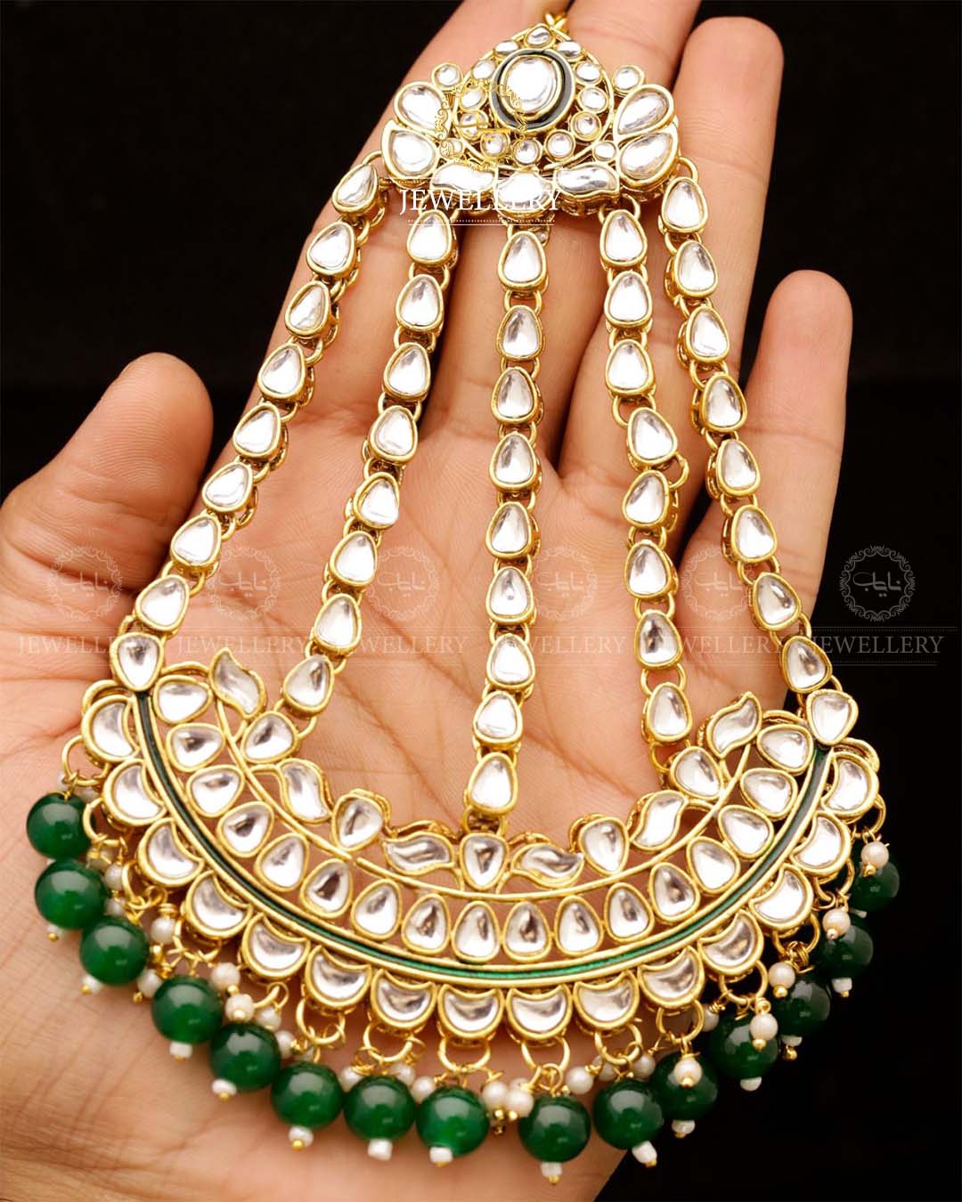 Indian Uncut Kundan 7 pcs Birdal Set-2720 Nayab Jewellery