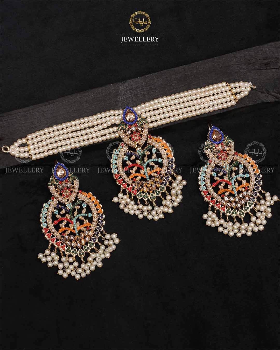 Turkish Noratan Chokar with Big size Earrings -2217