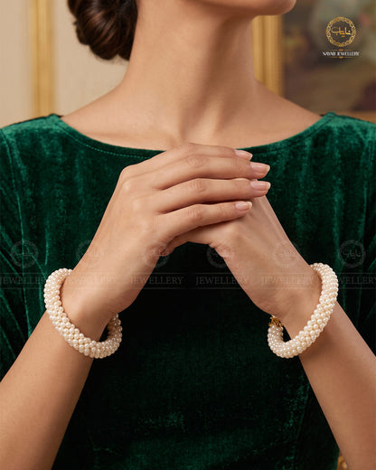 Zainab Pearl Gajra Openable Bangles (pair) -2693