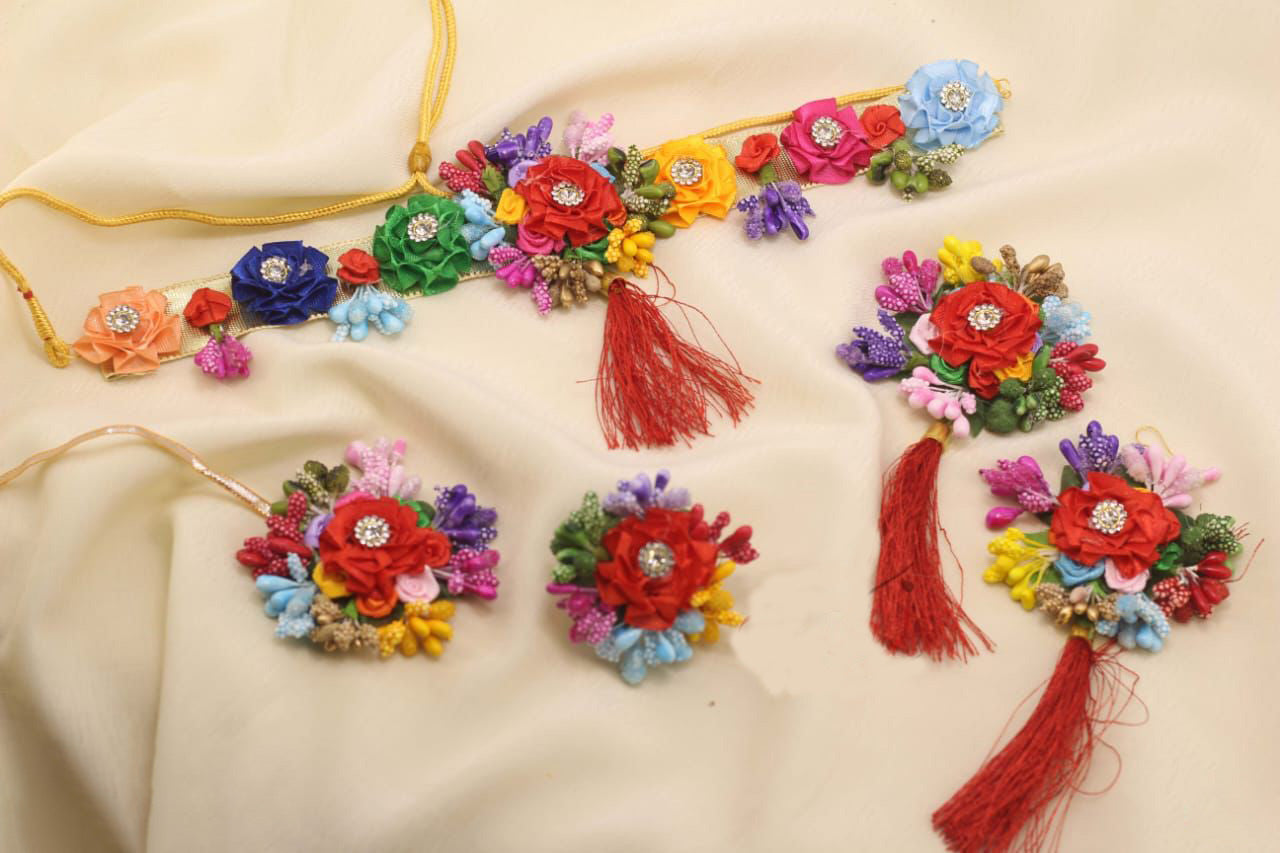 Mehndi/Mayo 5 pcs Chokar set-2542 Nayab Jewellery