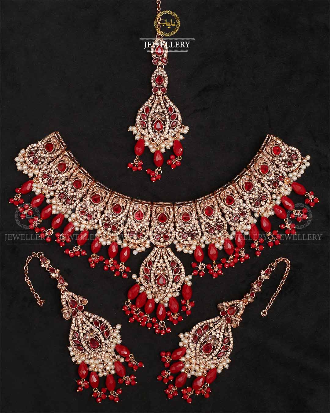 Rajhistani Zarcon Collar Necklace set-2332