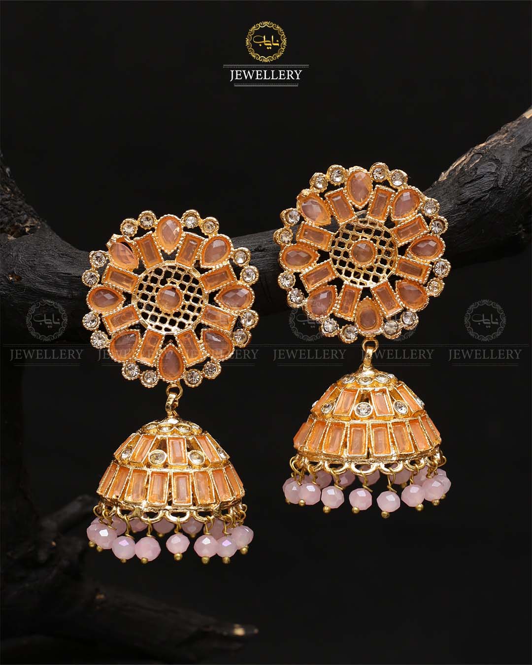 Tapper Flower jhumki-2162-Golden