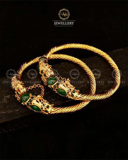 Madrasi Round openable Bangles (pair)-2928