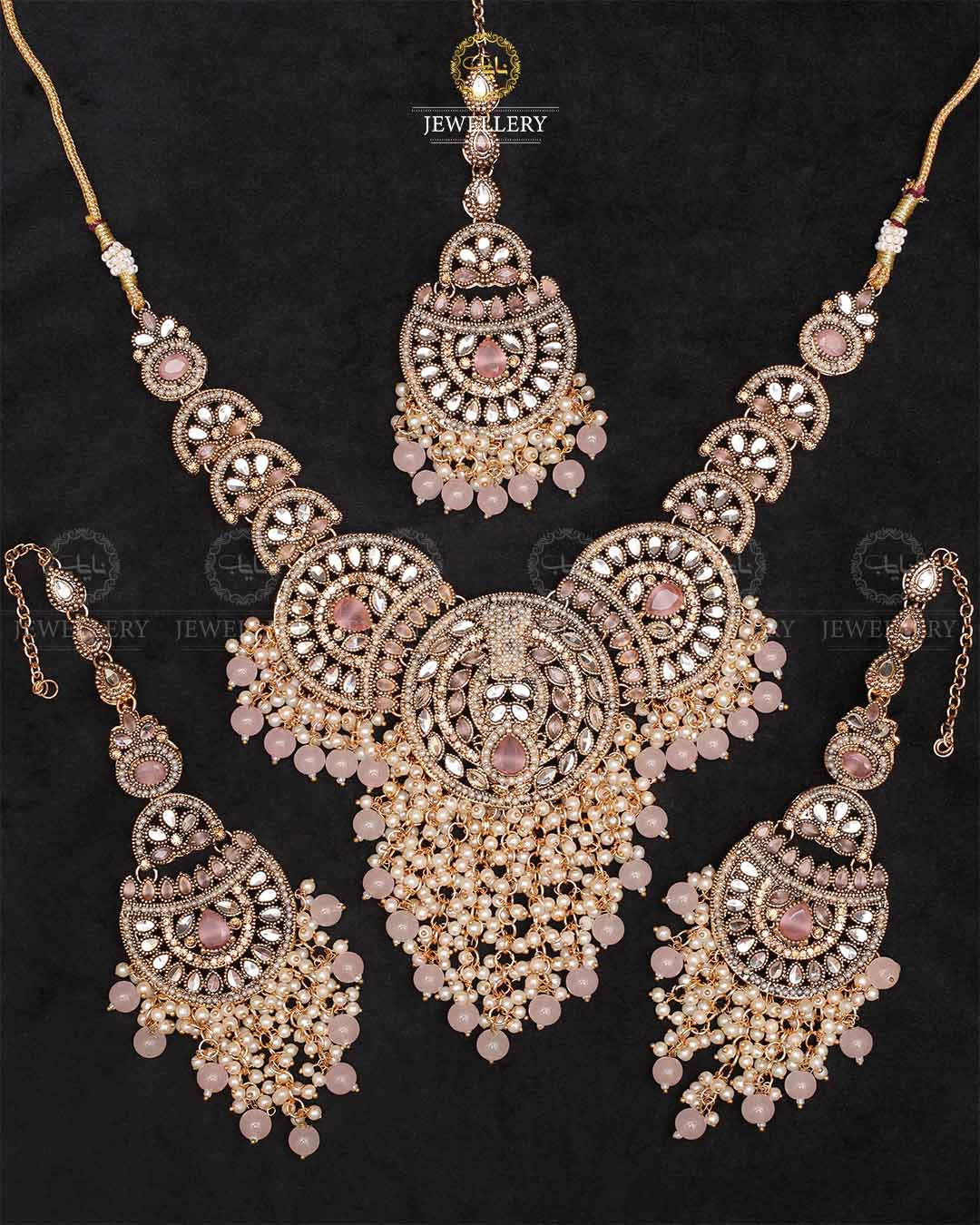 Zampa Kundan Bridal set -2255-Golden