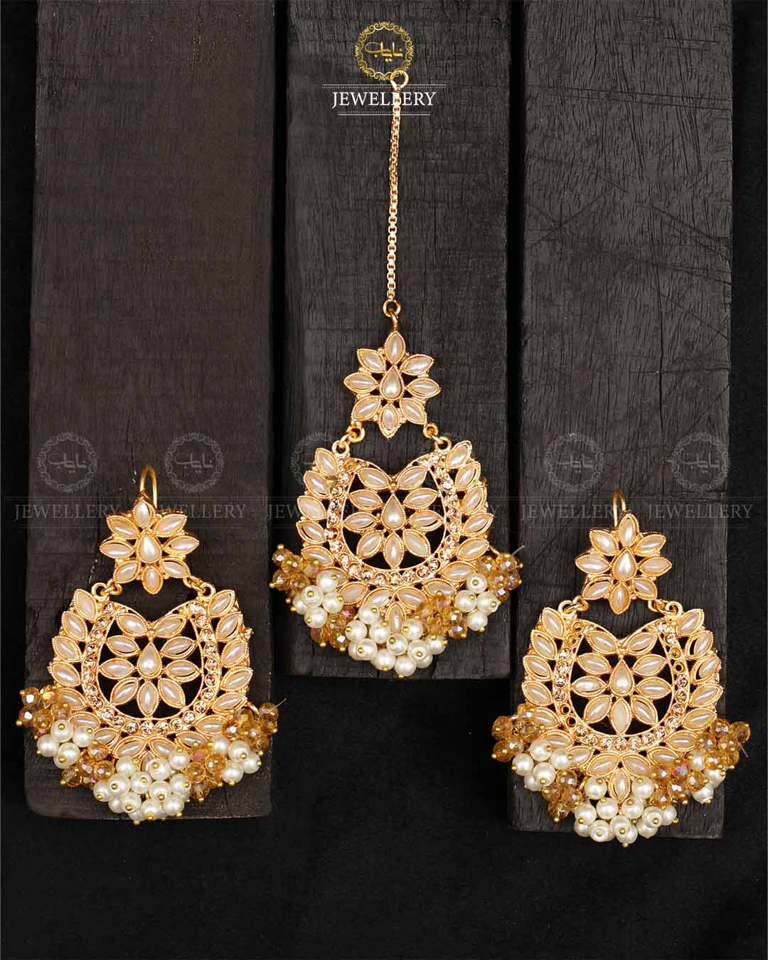 Gajra Earrings Tika -2165-Golden