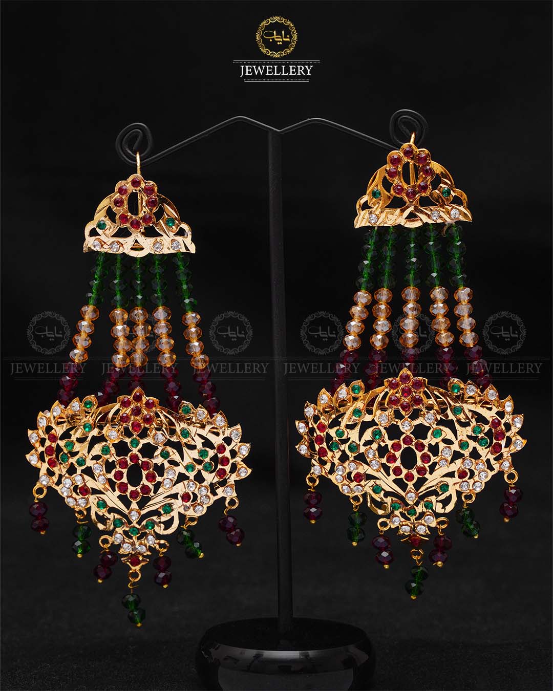 Jhomer Style Hyedrabadi Earrings-2047