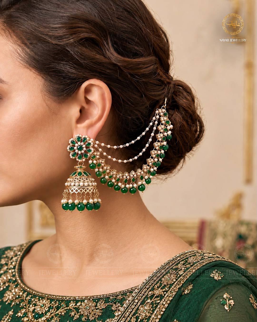 Bahubali sahara Jhumki-2103-Golden
