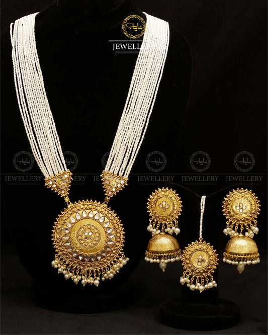 Gold plated Rajhistani hamd made Mala set-2810