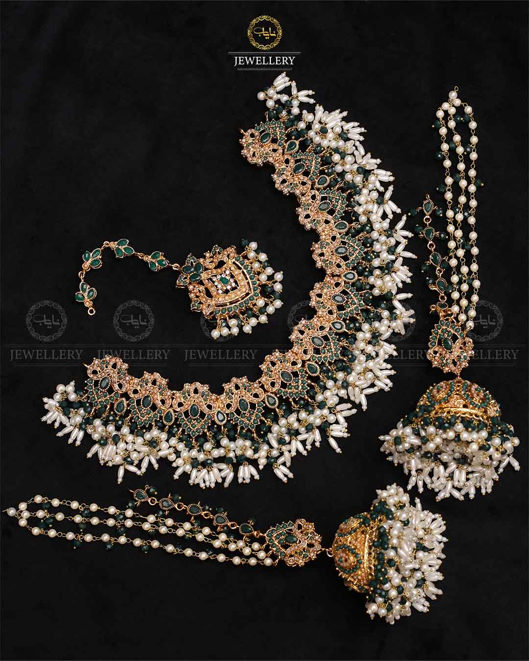 Noratan Bridal Necklace with Sahara Jhumka-2410