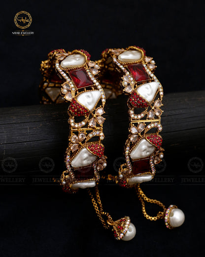 Mother Pearl Openable Bangles (pair) BL-5068
