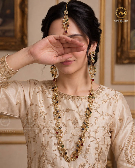 Turkish Long Mala set with Tika-2631