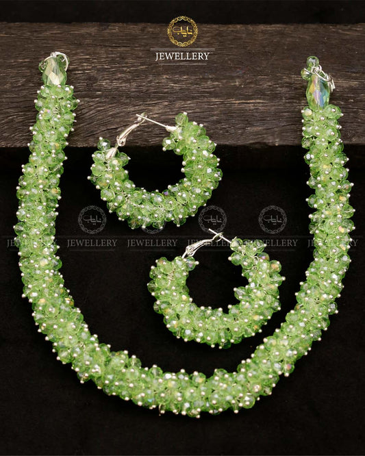 Hand made Gajra Necklace with Baali-2733 Nayab Jewellery