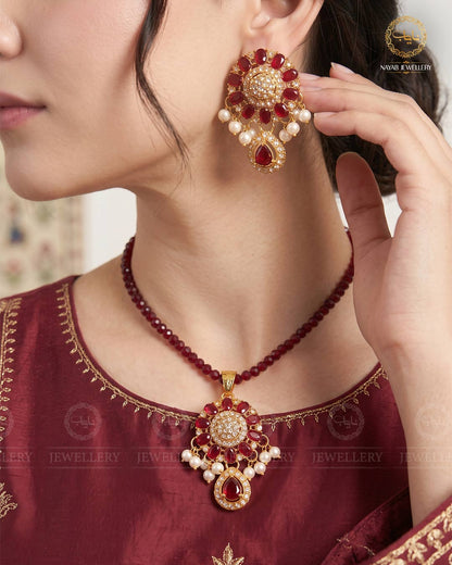 Egyptian Locket Set with mala L-910-Golden