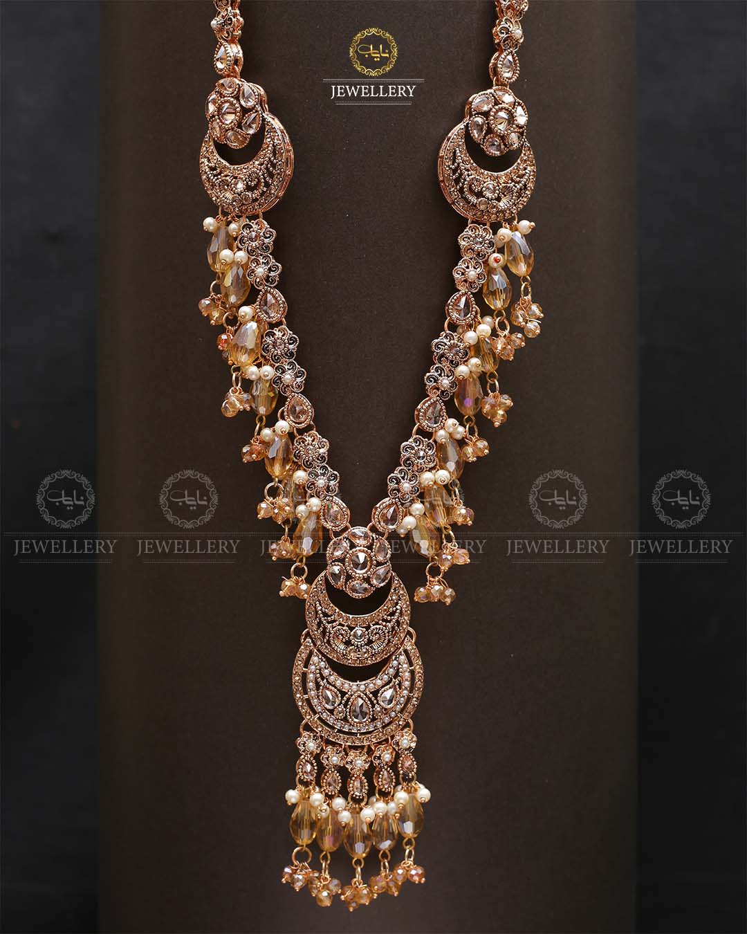 Rajhistani Long Mala set-2339-Golden