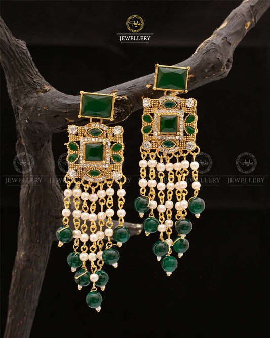 Turkish Long Tassel Earrings -2555 Nayab Jewellery
