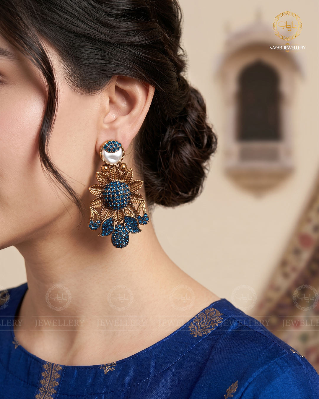 Turkish Sun Flower Earrings E-3055