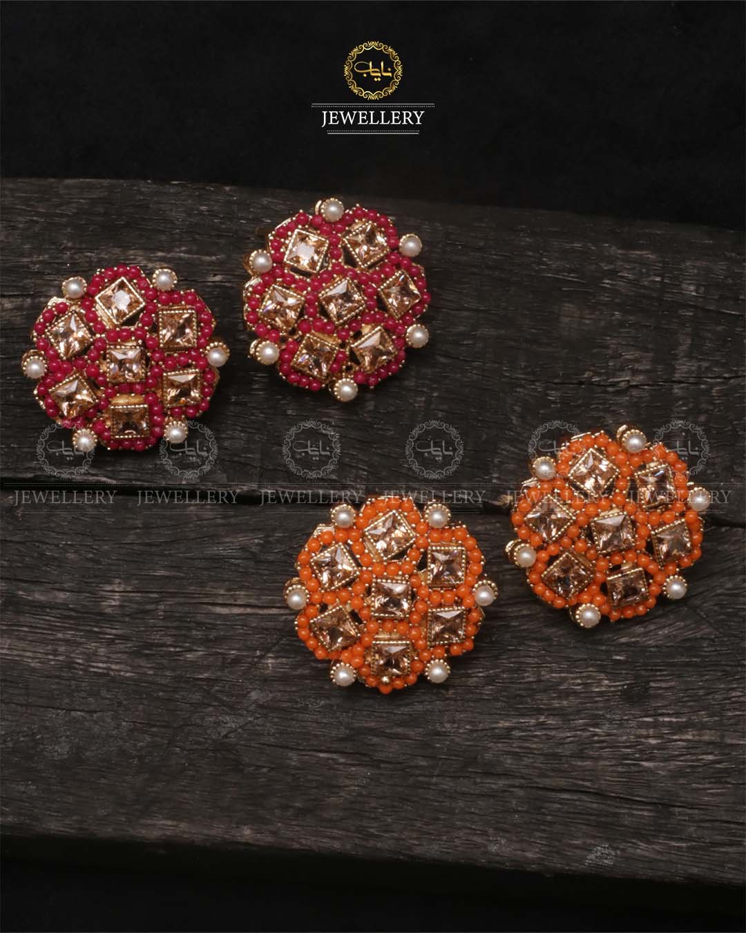 Zirconia studs-2464 Nayab Jewellery