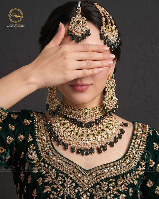 Madrasi Zarcon Double Necklace Bridal set-2317