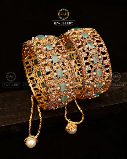 Naila Wide Openable Bangles (pair) BL-504