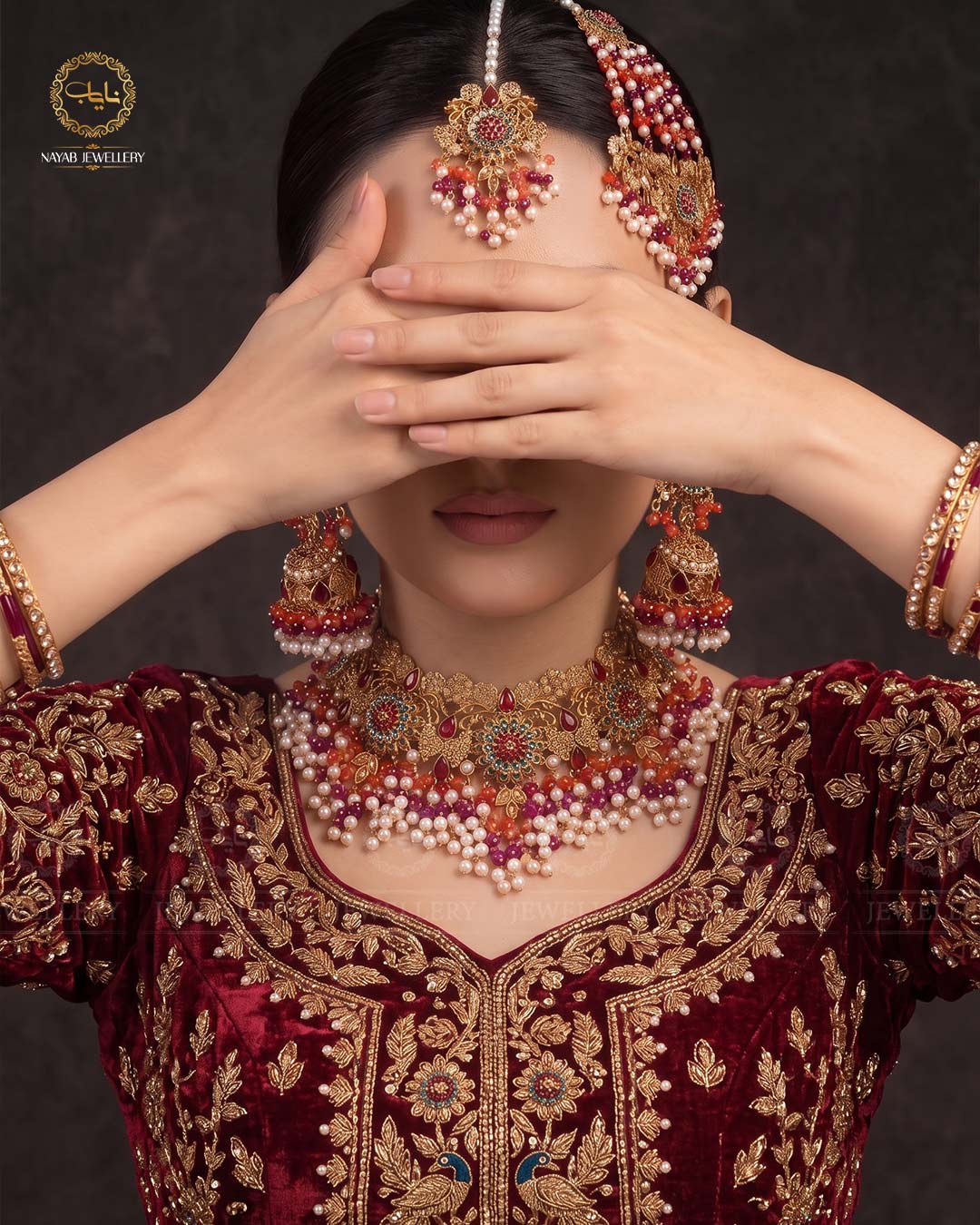 Traditional Hand made Noratan Bridal set  -2138