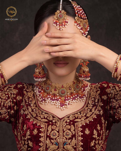 Traditional Hand made Noratan Bridal set  -2138