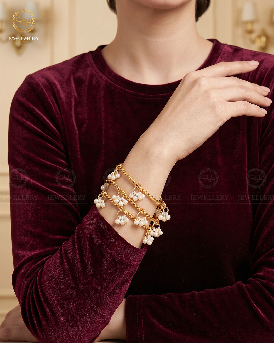 Pearl Kasmiri 4 pcs bangles-2548