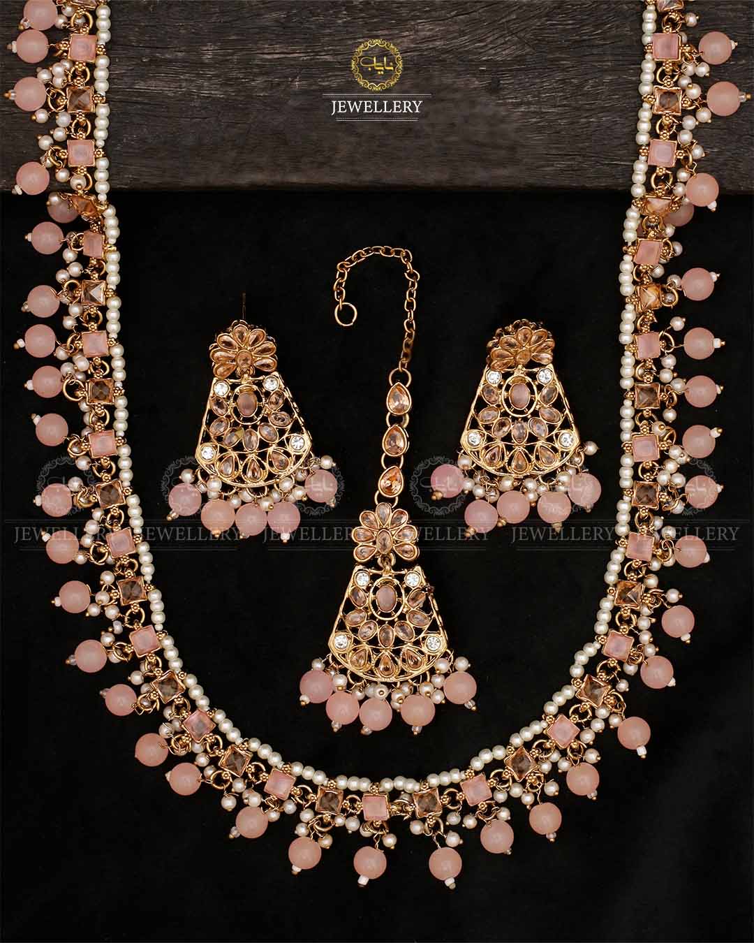 Zirconia Long Mala set-2535 Nayab Jewellery