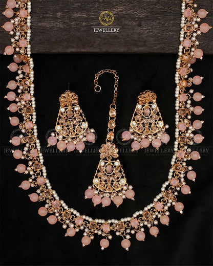 Zirconia Long Mala set-2535 Nayab Jewellery