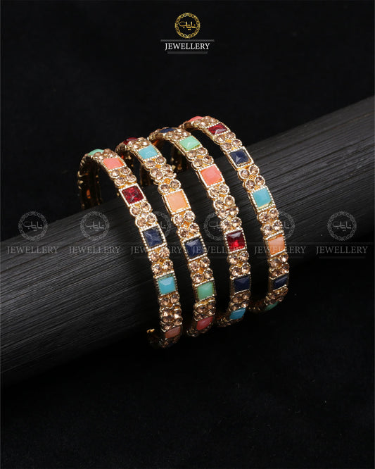 Fancy 4 pcs Bangles for kids-2456-Multi Nayab Jewellery