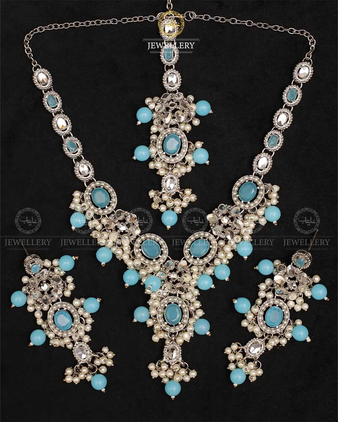 Mercury Kundan Necklace set-2331-Silver