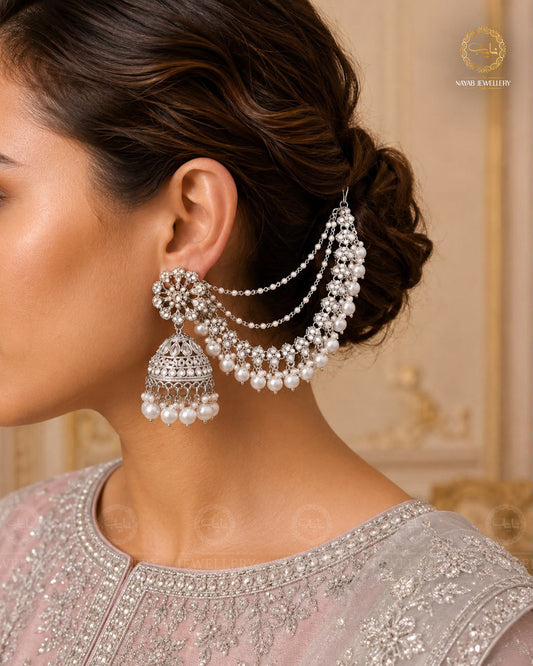 Bahubali sahara Jhumki-2103-Silver