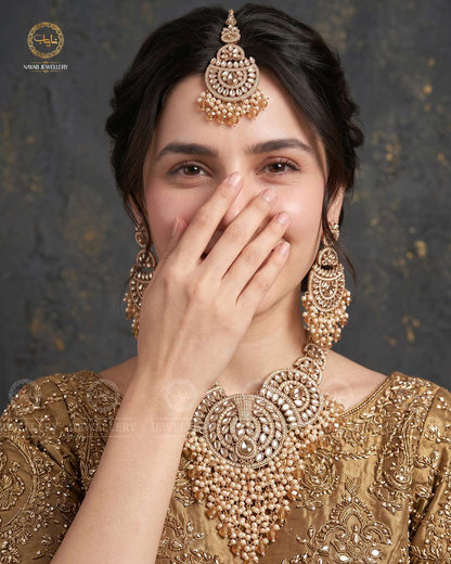 Zampa Kundan Bridal set -2255-Golden