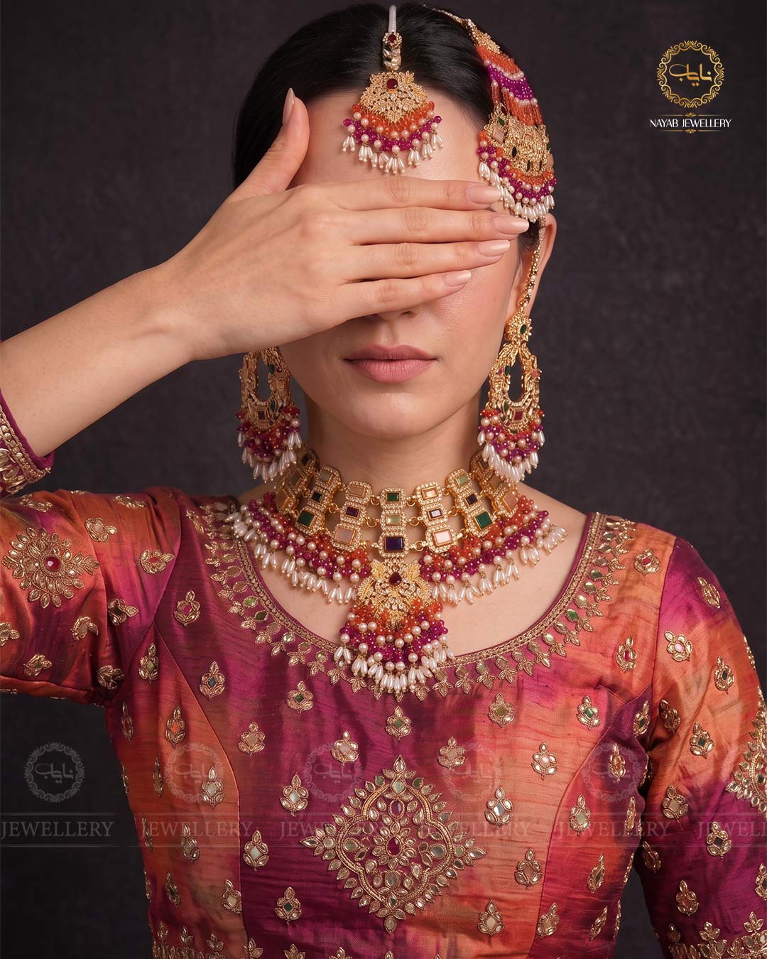 Nimra Bridal Set-2769-Golden