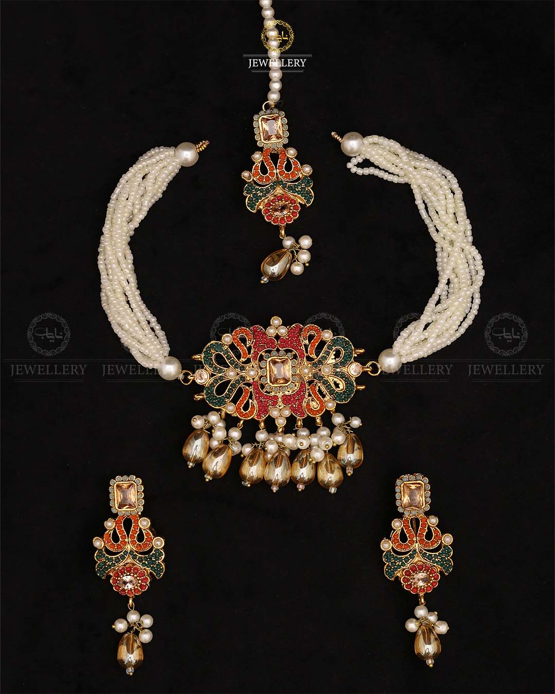 Nratan chokar set-2609 Nayab Jewellery
