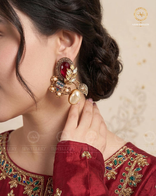 Turkish mother Pearl Earrings-2930