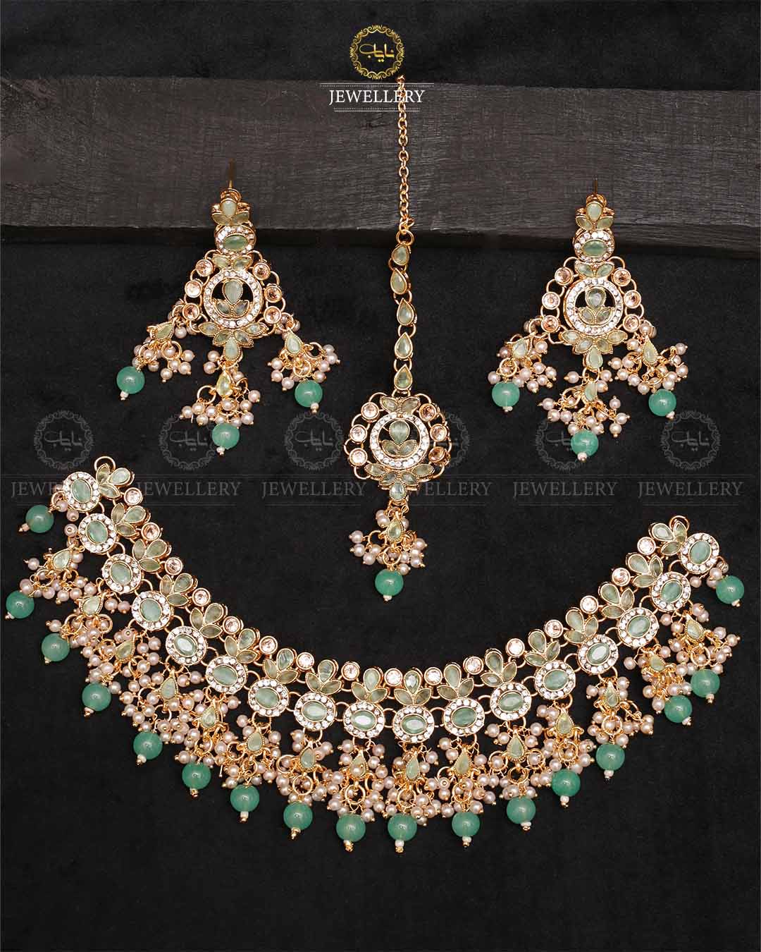 Zarcon Bridal Necklace Set  NJ-1747 -G