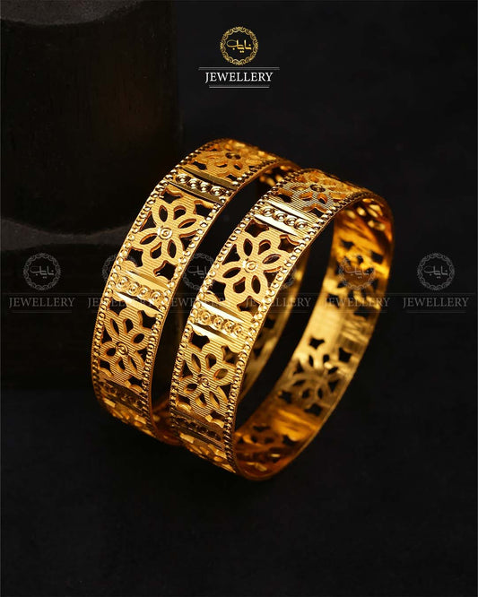 Gold Look indian Kara set (pair)-2727 Nayab Jewellery