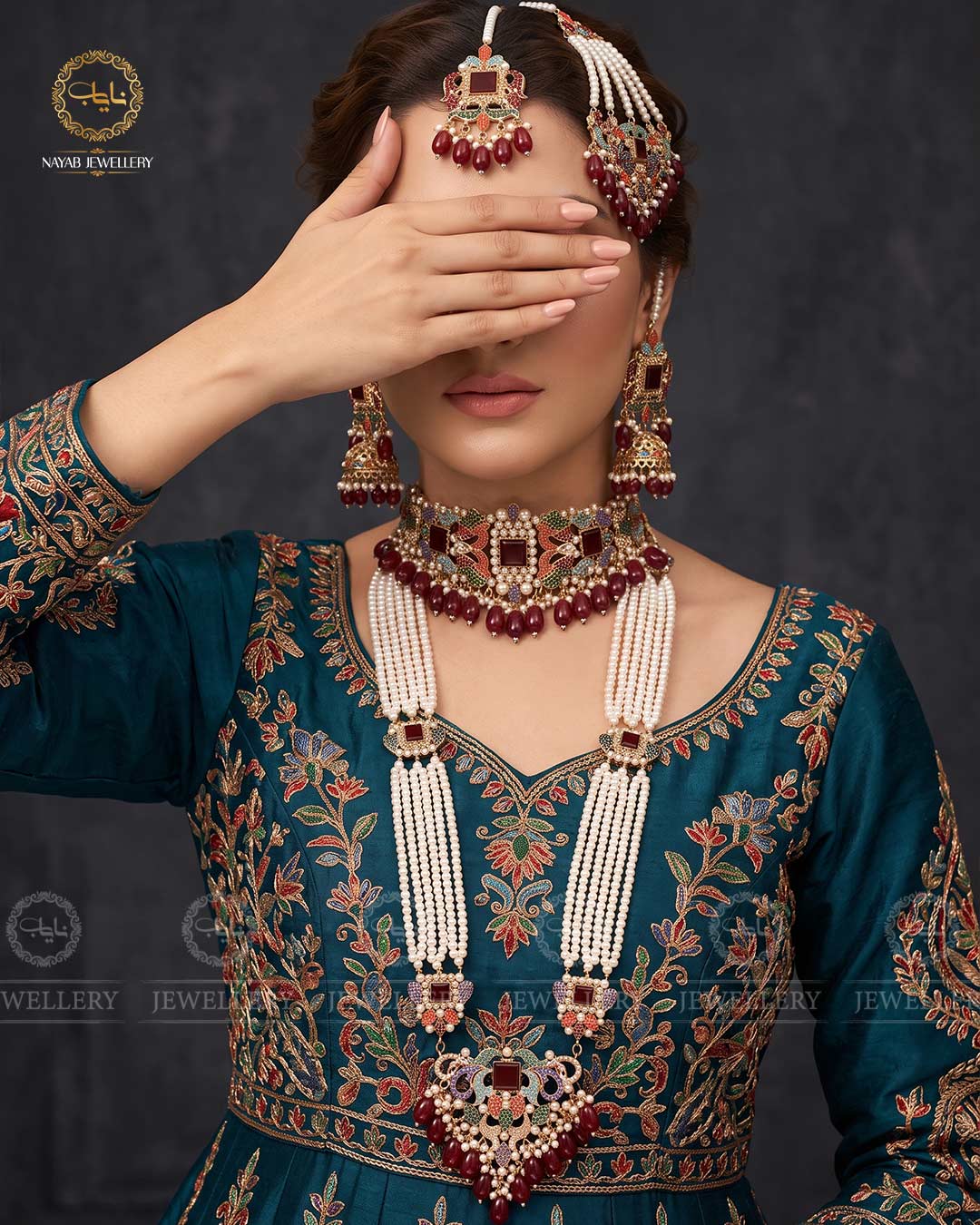 Shaheer 6 pcs Bridal set-2123