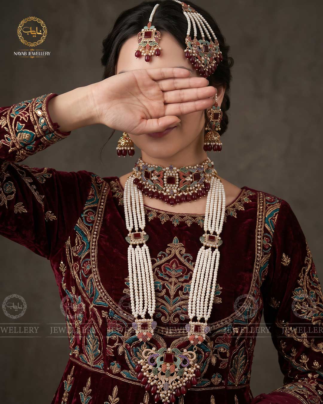 Shaheer 6 pcs Bridal set-2123