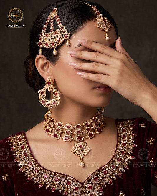 Orchid Zarcon Bridal set -2199-Golden