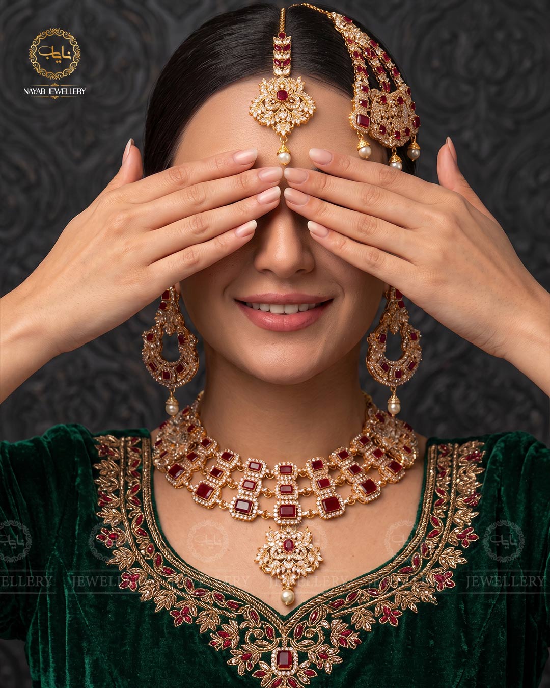 Orchid Zarcon Bridal set -2199-Golden