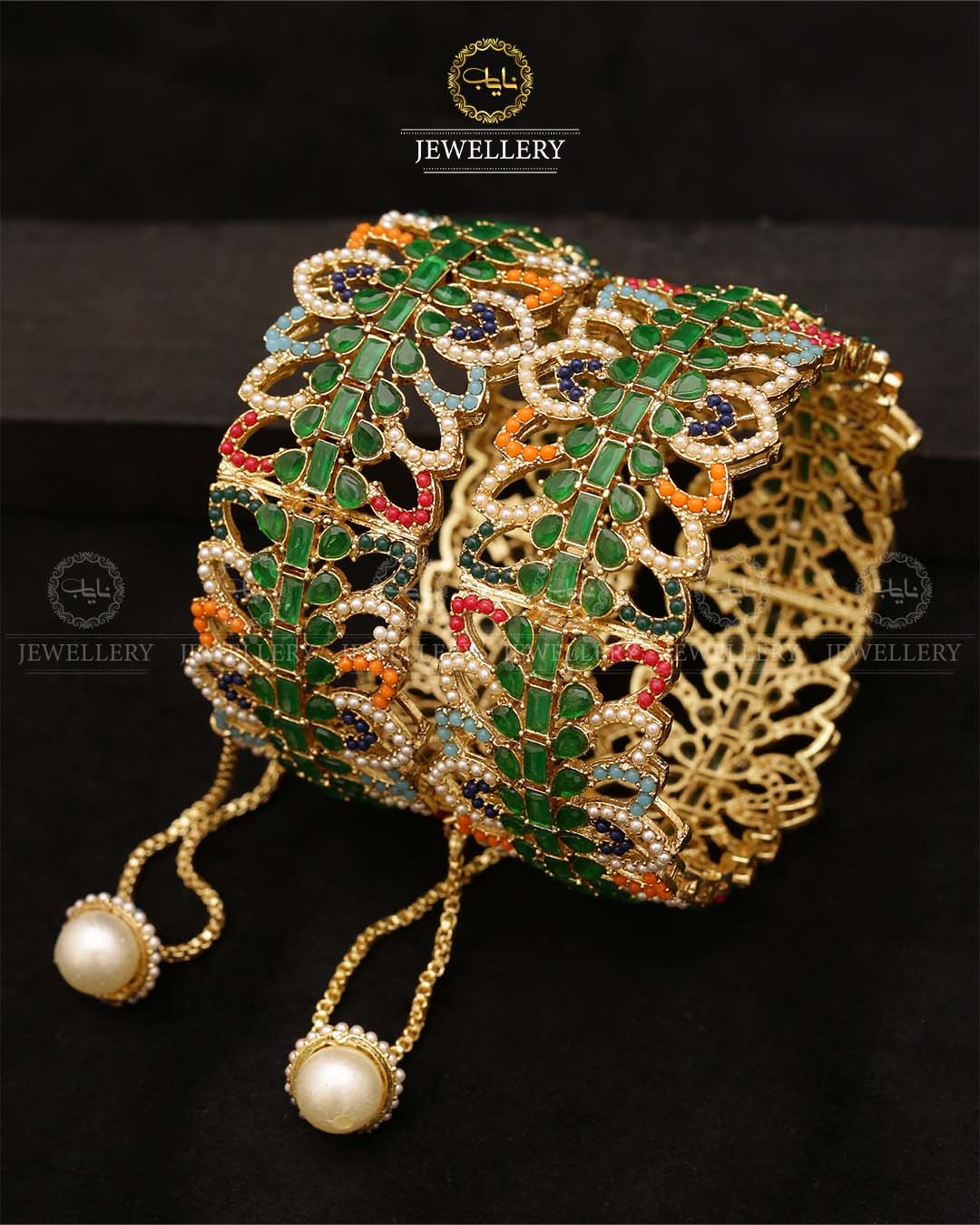 Laiba Noratan Openable Bangles (pair)-2708 Nayab Jewellery