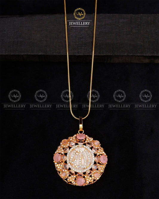 Turkish Calligraphy Allah pendant with chain-2628 Nayab Jewellery