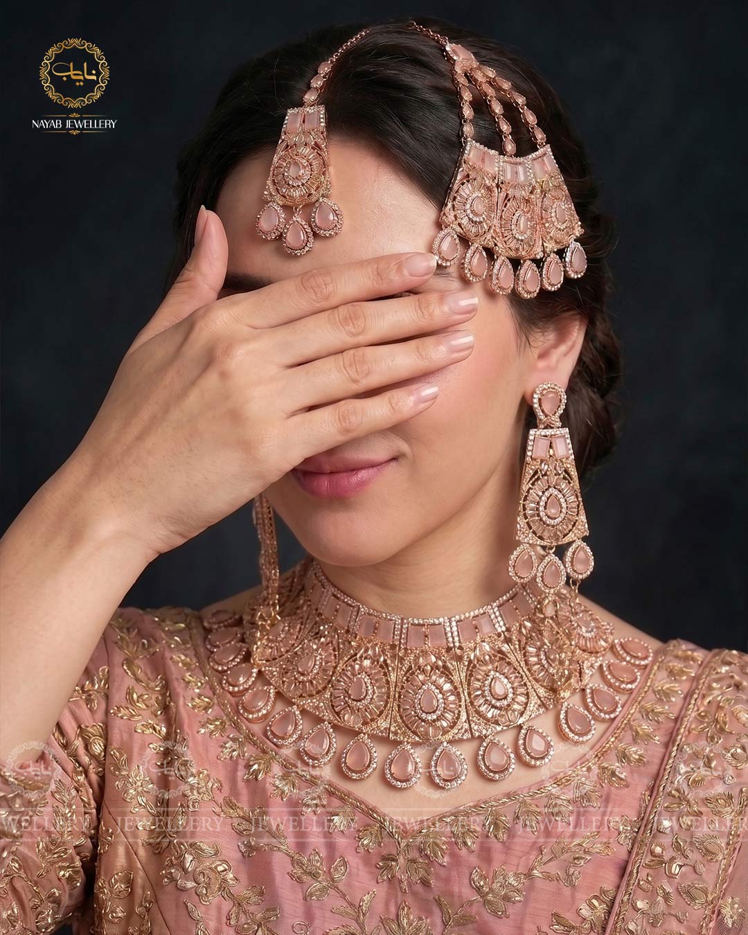Orchid Zarcon Bridal Necklace set-2281