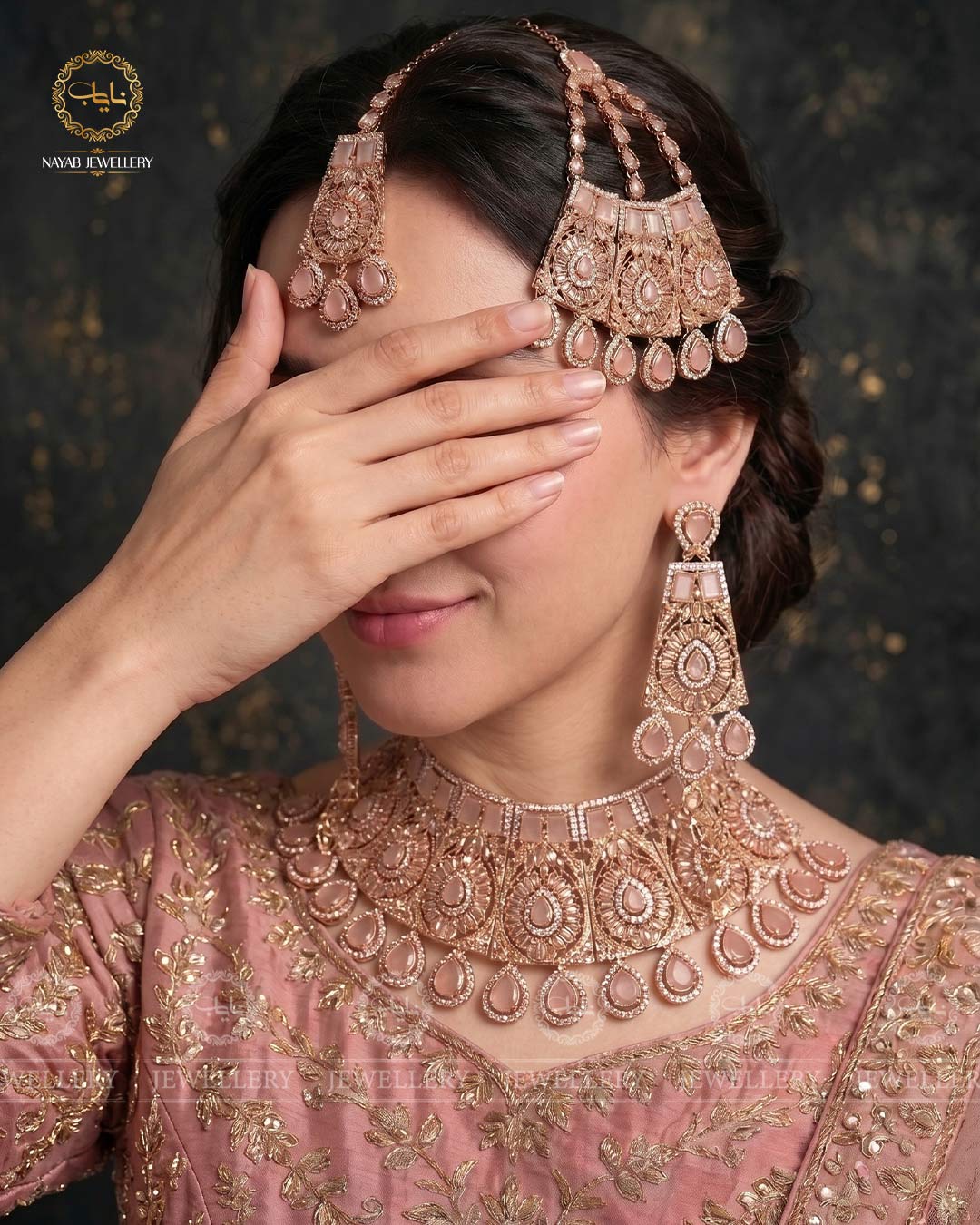 Orchid Zarcon Bridal Necklace set-2281